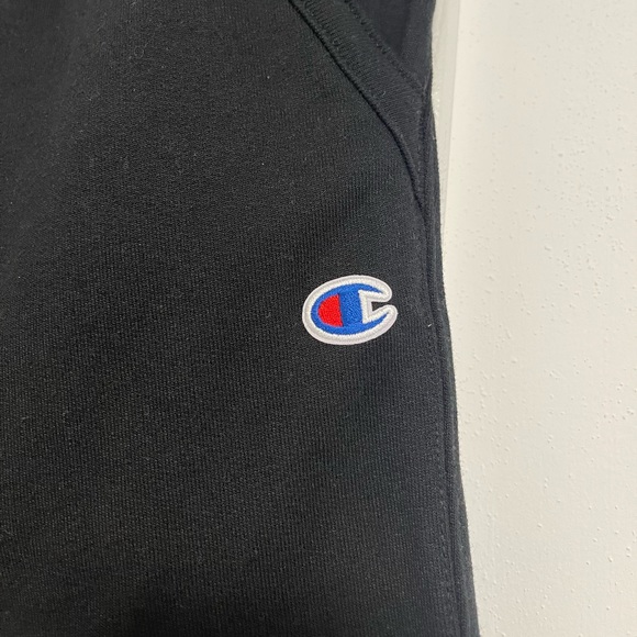 NWT Women’s Size Small Champion Drawstring Fleece Joggers With Logo Print Black - Picture 6 of 13